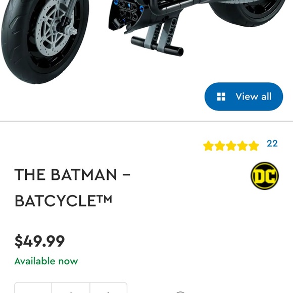 Technic Lego The Batman Batcycle 42155 - Picture 3 of 8